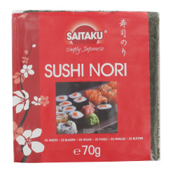 HOJAS DE ALGAS (SUSHI NORI) 12/25un